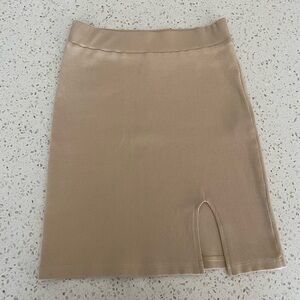 PrettyLittleThing Tan Mini Skirt